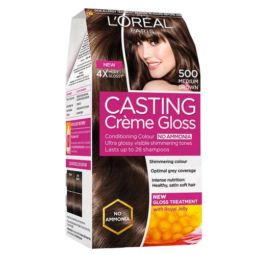 Buy Loreal Paris Casting Creme Gloss - 500 Medium Brown 87.5 gm + 72 ml