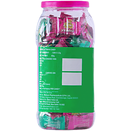 Dabur Hajmola Chulbuli Imli & Albela Aam Maha Candy, 130 pcs Jar 
