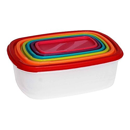 Buy Princeware Container Set Assorted Colour 6 pcs Online at Best