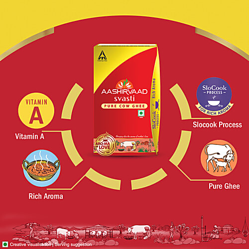Aashirvaad Svasti Cow Ghee/Tuppa, 1 L  