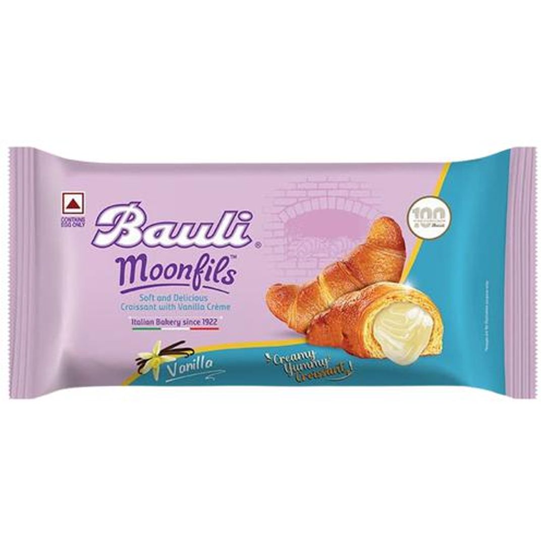 Bauli Moonfils - Vanilla, Centre Filled Puff Rolls, Italian Recipe, Soft & Delicious, 45 g 