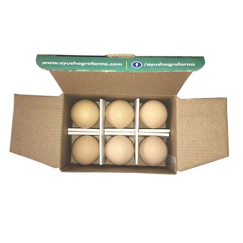 Ayush Eggs Eggs - Free range, 6 pcs  Farm Fresh, No Antibiotics, No Hormones