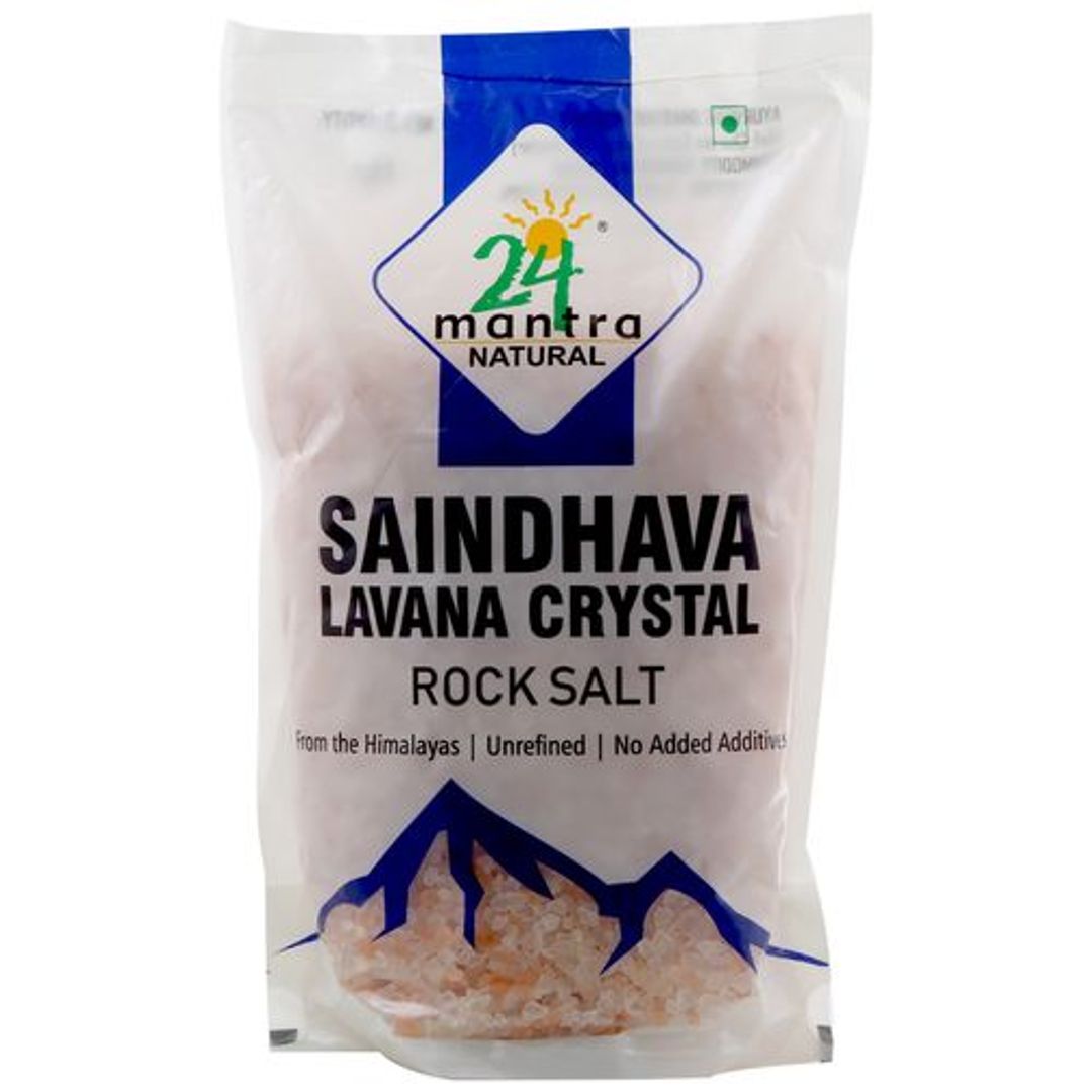 24 Mantra Saindhava Lavana Crystal Rock Salt, 1 kg 