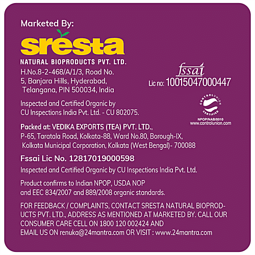 24 Mantra Organic -tulsi-ginger-herbal-infusion-tea-bag, 37.5 g (25 Bags x 1.5 g each) High Amount of Antioxidants