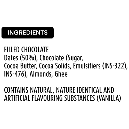 Mapro Mazaana Chocolate Almond Dates, 80 g Pouch Gluten Free & Free from Artificial Preservatives