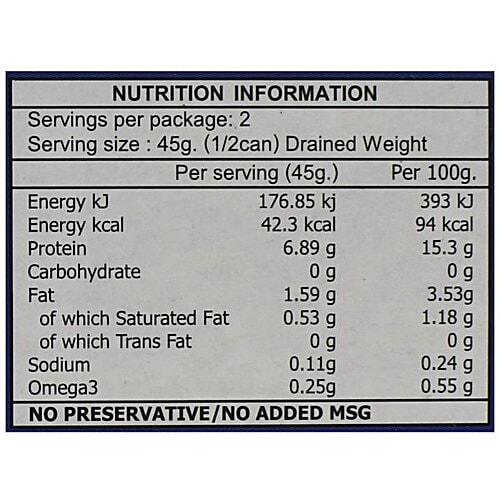 Golden Prize Canned Sardine - in Brine, 125 g  Excellent Source of Omega-3
