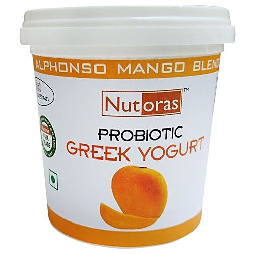 Buy NUTORAS Probiotic Greek Yogurt Alphonso Mango Blended Online at
