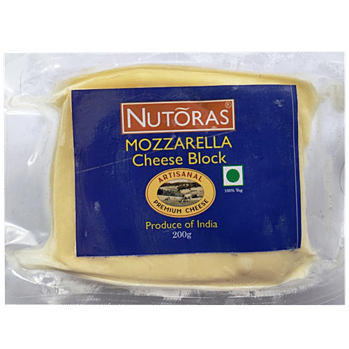 Buy NUTORAS Mozzarella Cheese Block Made from Cow's Milk Online at