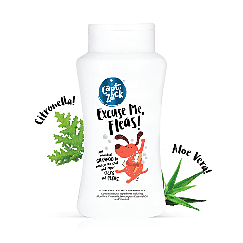 Captain Zack Excuse Me, Fleas! Anti-Tick & Flea Dog Shampoo, 200 ml  
