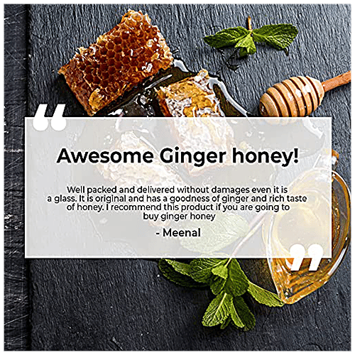 Sprig Ginger Imbued Honey -Natural With Fresh Ginger Extract, Weight Loss & Digestion, 325 g  Digestive