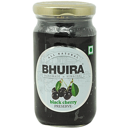 Bhuira Black Cherry Preserve, 240 g Glass Bottle 