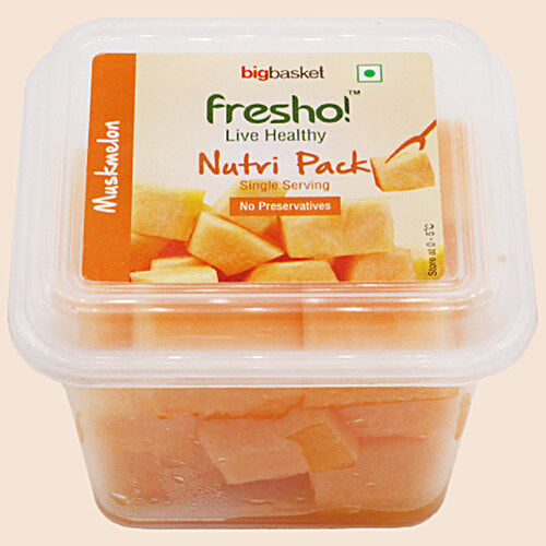 fresho! Muskmelon Chunks - Single Serve, 80 g  No Preservatives