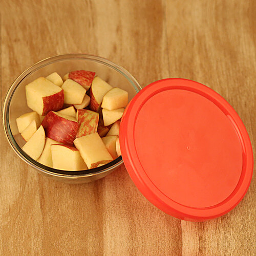 Glass Ideas  Multi Utility Fruit/DryFruit Storage Glass Bowl With Lid, 250 ml  