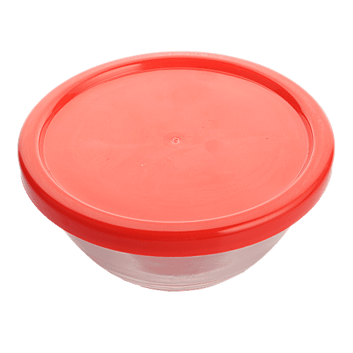 Glass Ideas  Multi Utility Fruit/DryFruit Storage Glass Bowl With Lid, 250 ml  