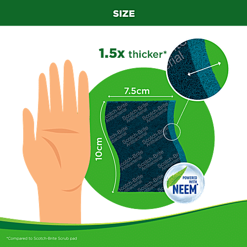 Scotch brite Scrub Pad - Anti- Bacterial, Small, 1 pc  