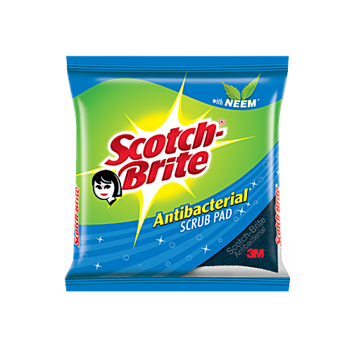 Scotch brite Scrub Pad - Anti- Bacterial, Small, 1 pc  