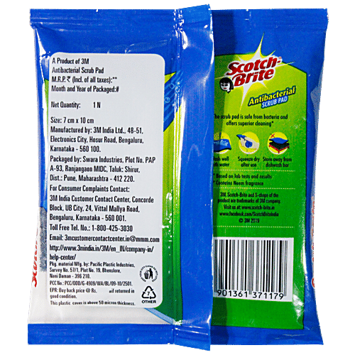 Scotch brite Scrub Pad - Anti- Bacterial, Regular, 1 pc  
