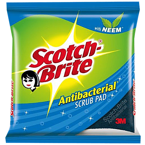 Scotch brite Scrub Pad - Anti- Bacterial, Large, 1 pc  