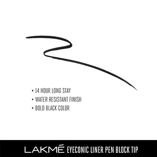 Lakme Liner Pen - Block Tip, Eyeconic, 1 ml  