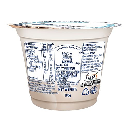 Buy Nestle A Grekyo Greek Yoghurt Litchi 100 Gm Online At Best Price of