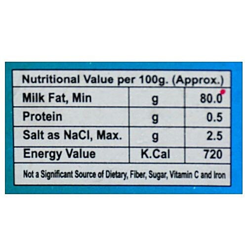 Aavin Pasteurised Table Butter, 100 g Carton 