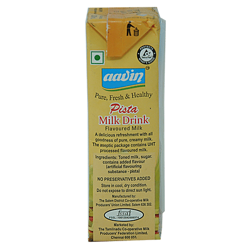 Aavin  Milk Drink - Pista Flavoured, 200 ml  