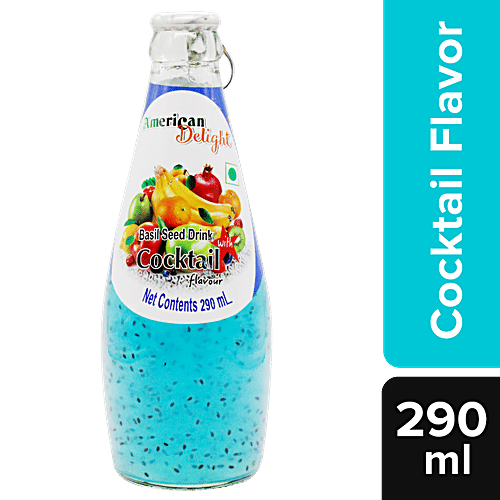 American Delight Basil Drink - Cocktail Flavored, 300 ml  Zero Trans Fat & Cholesterol