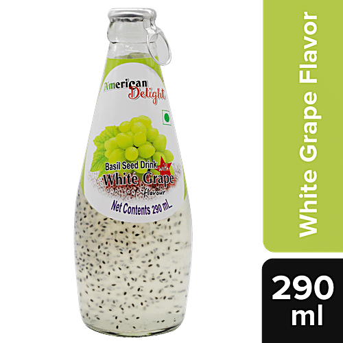 American Delight Basil Drink - White Grape Flavored, 300 ml  Zero Trans Fat & Cholesterol