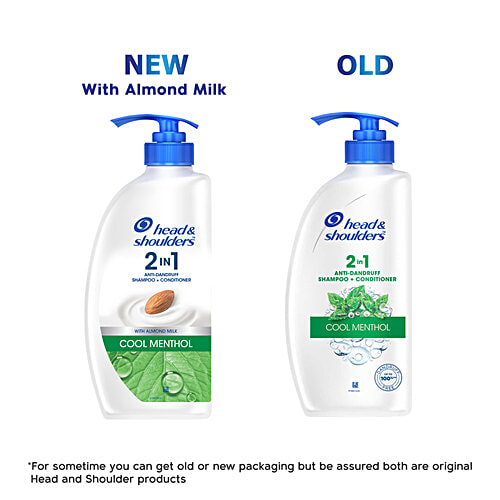 Head & Shoulders Cool Menthol 2 in 1 Anti-Dandruff Shampoo + Conditioner, Upto 100% Dandruff Free, 650 ml Upto 100% Dandruff Free