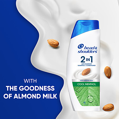 Head & Shoulders Cool Menthol 2 in 1 Anti-Dandruff Shampoo + Conditioner, 180 ml  Upto 100% Dandruff Free