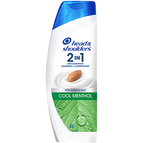 Head & Shoulders Cool Menthol 2 in 1 Anti-Dandruff Shampoo + Conditioner, 180 ml  Upto 100% Dandruff Free