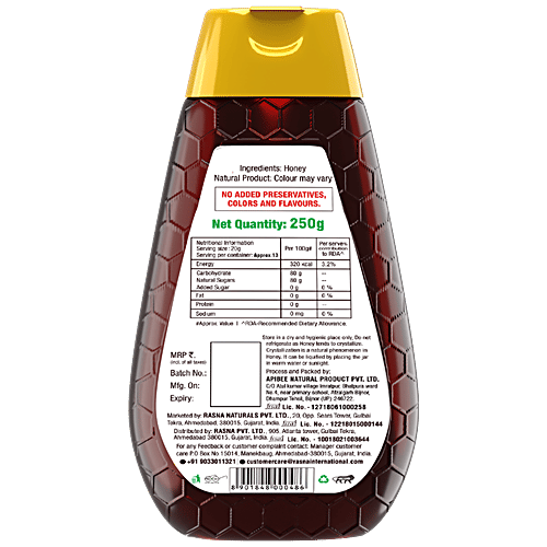 Rasna Healthy Day Pure Honey - Natural, No Added Sugar, 250 g No Added Sugar, No Fat