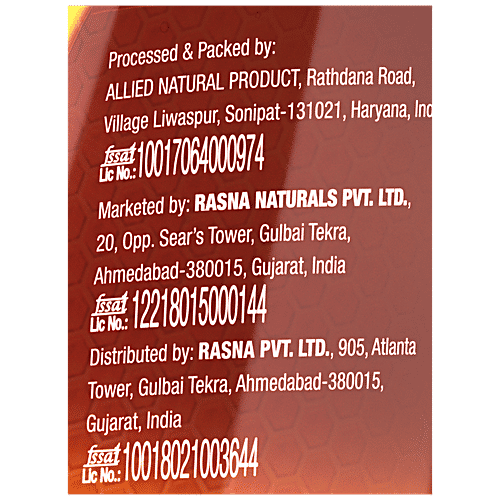 Rasna Healthy Day Pure Honey - Natural, No Added Sugar, 250 g No Added Sugar, No Fat