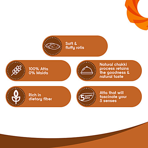 Fortune Chakki Fresh Atta/Gavhache Peeth, 5 kg  