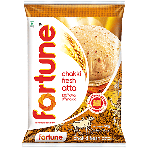 Fortune Chakki Fresh Atta/Gavhache Peeth, 5 kg  