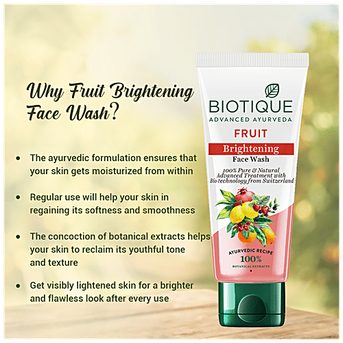 Buy Biotique Face Wash Bio White Whitening Brightening For All Skintypes 150 Ml Online At Best