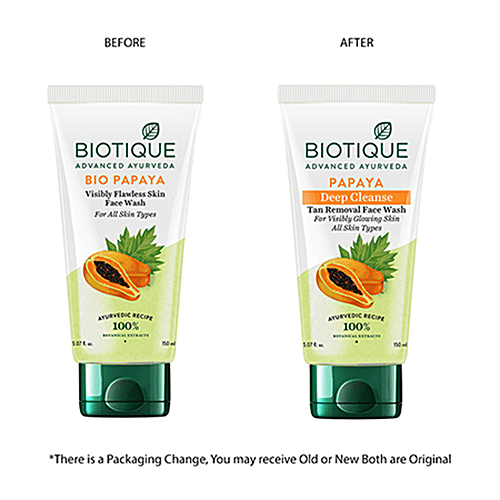 Buy BIOTIQUE Deep Cleanse Face Wash Papaya, For Visibly Glowing Skin