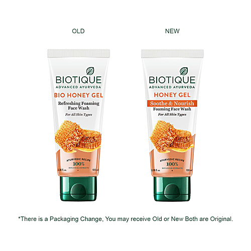 BIOTIQUE Soothe & Nourishing Foaming Face Wash - Honey Gel, For All Skin Type, 150 ml  100% Botanical Extracts