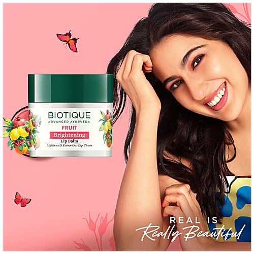 BIOTIQUE Brightening Lip Balm, 12 g Fruit Lightens & Evens-Out Lip Tones