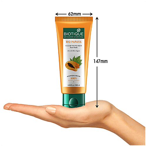 BIOTIQUE Face Wash - Exfoliating, Bio Papaya, for All SkinTypes, 300 ml