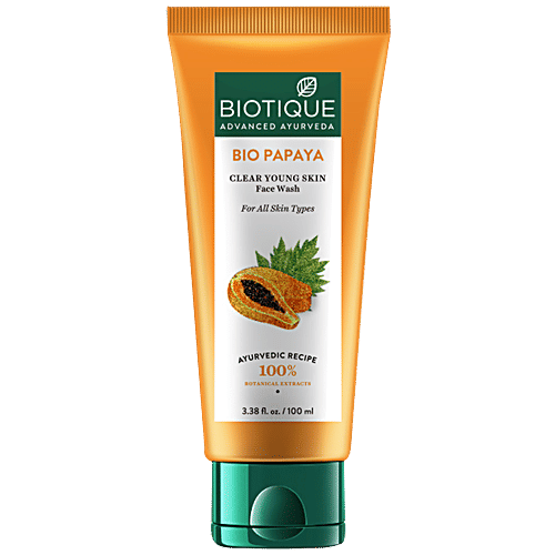 BIOTIQUE Face Wash - Exfoliating, Bio Papaya, for All SkinTypes, 300 ml