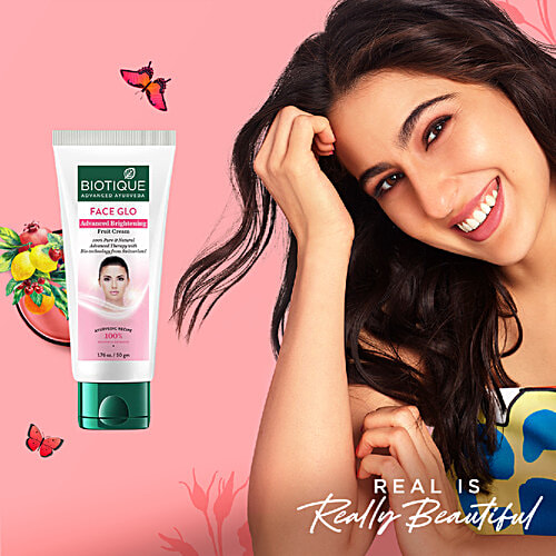 BIOTIQUE Face Glo Advance Brightening Fruit Cream, 50 g  100% Botanical Extracts