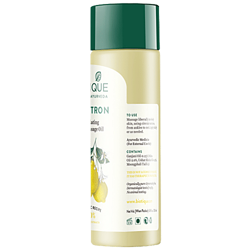 BIOTIQUE Body Massage Oil - Stimulating, Bio Citron, 200 ml  