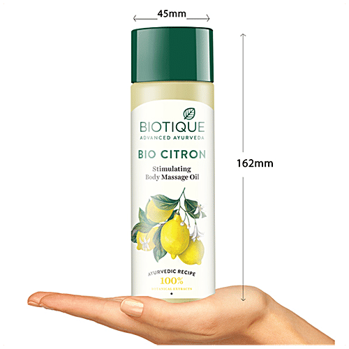 BIOTIQUE Body Massage Oil - Stimulating, Bio Citron, 200 ml  