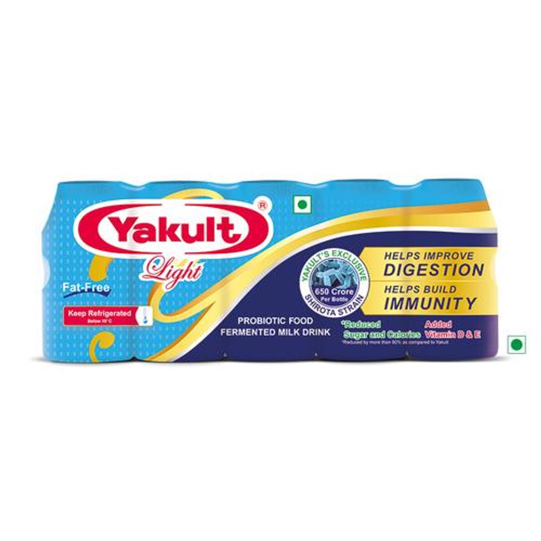 Yakult Probiotic Health Drink - Light, 65 ml (Pack of 5)