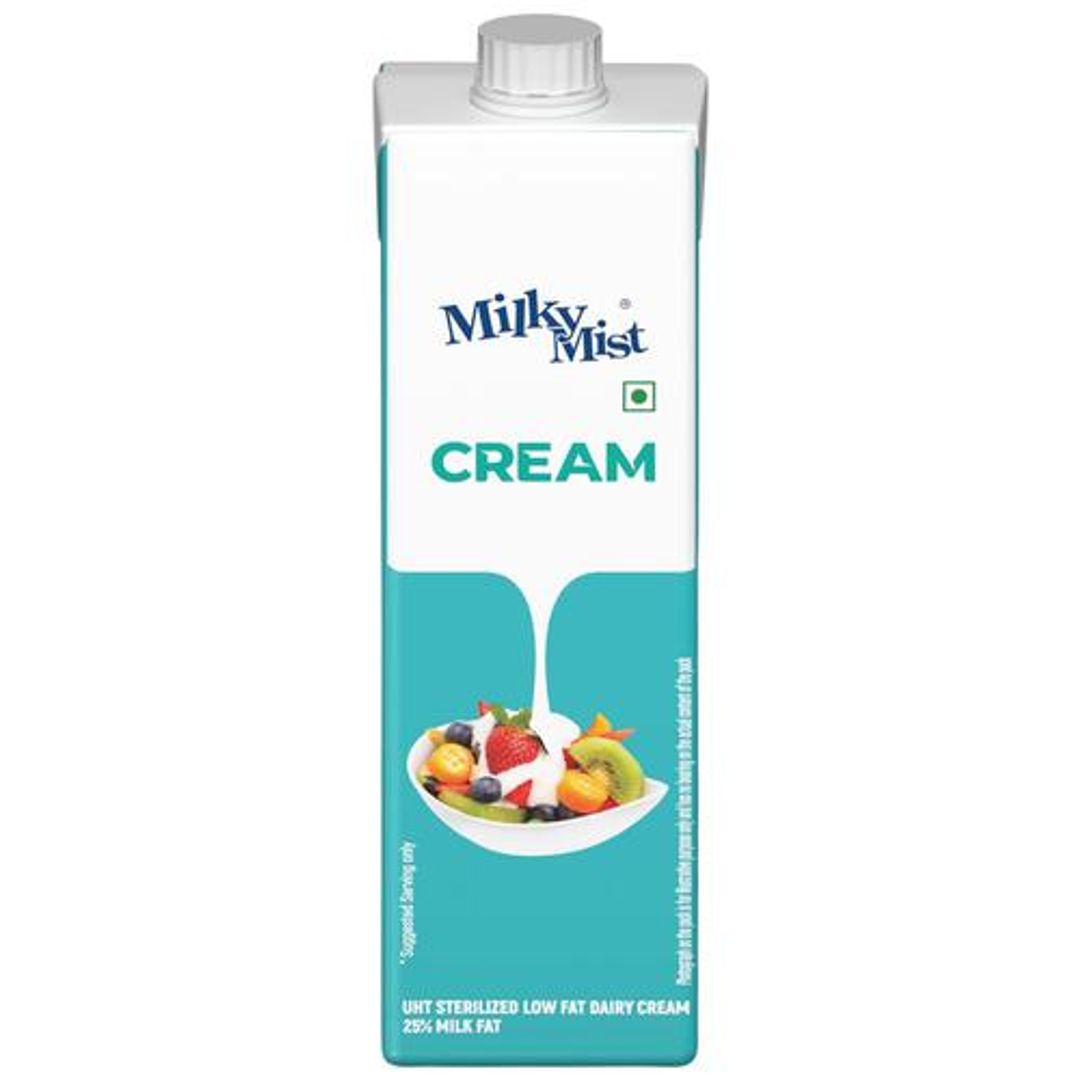 Milky Mist Fresh Cream - Medium Fat, Rich Smooth Texture, 250 ml 