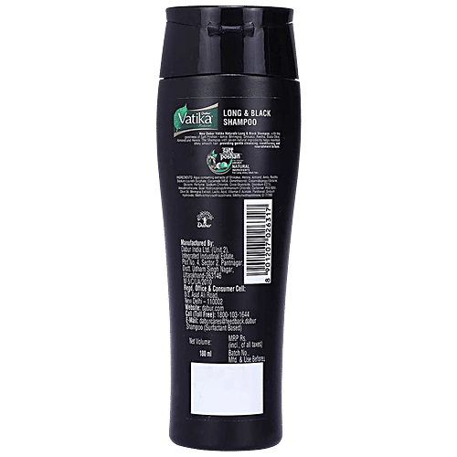 Dabur Vatika Amla Long & Black Shampoo, For Shiny, Long & Black Hair, 180 ml