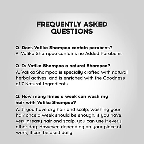 Dabur Vatika Amla Long & Black Shampoo, For Shiny, Long & Black Hair, 340ml 7 Satt Poshan