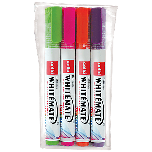 Buy BIC Cello Refillable Whitemate Whiteboard Marker Assorted Online