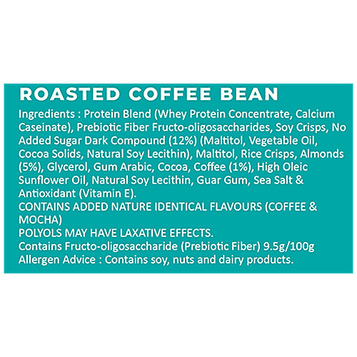 CaliBar Protein Bar - Crispy Coffee, Low Sugar, GoFit, 240 g (Pack of 6) Low Sugar, High Protein